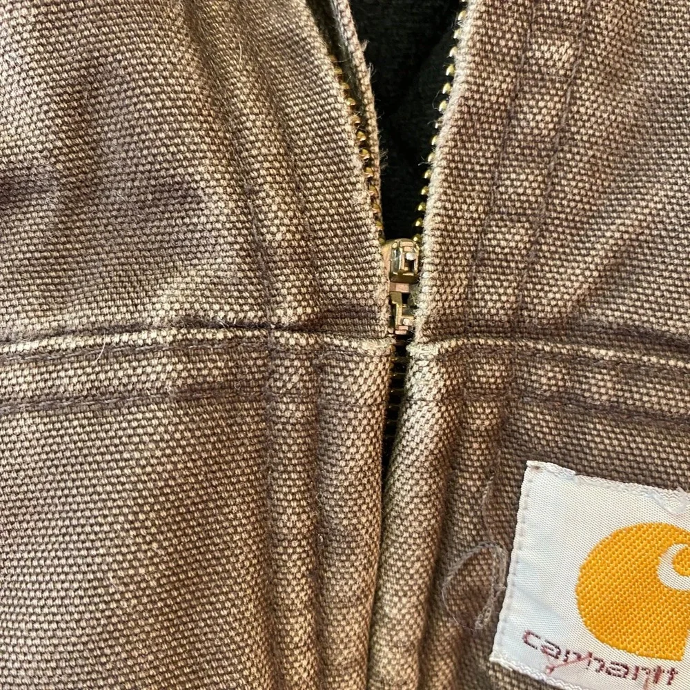 Carhartt Kids XXS 4-5 Brown Duck Canvas Insulated Hooded Active Jacket Coat